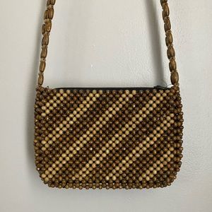 Wooden beaded purse